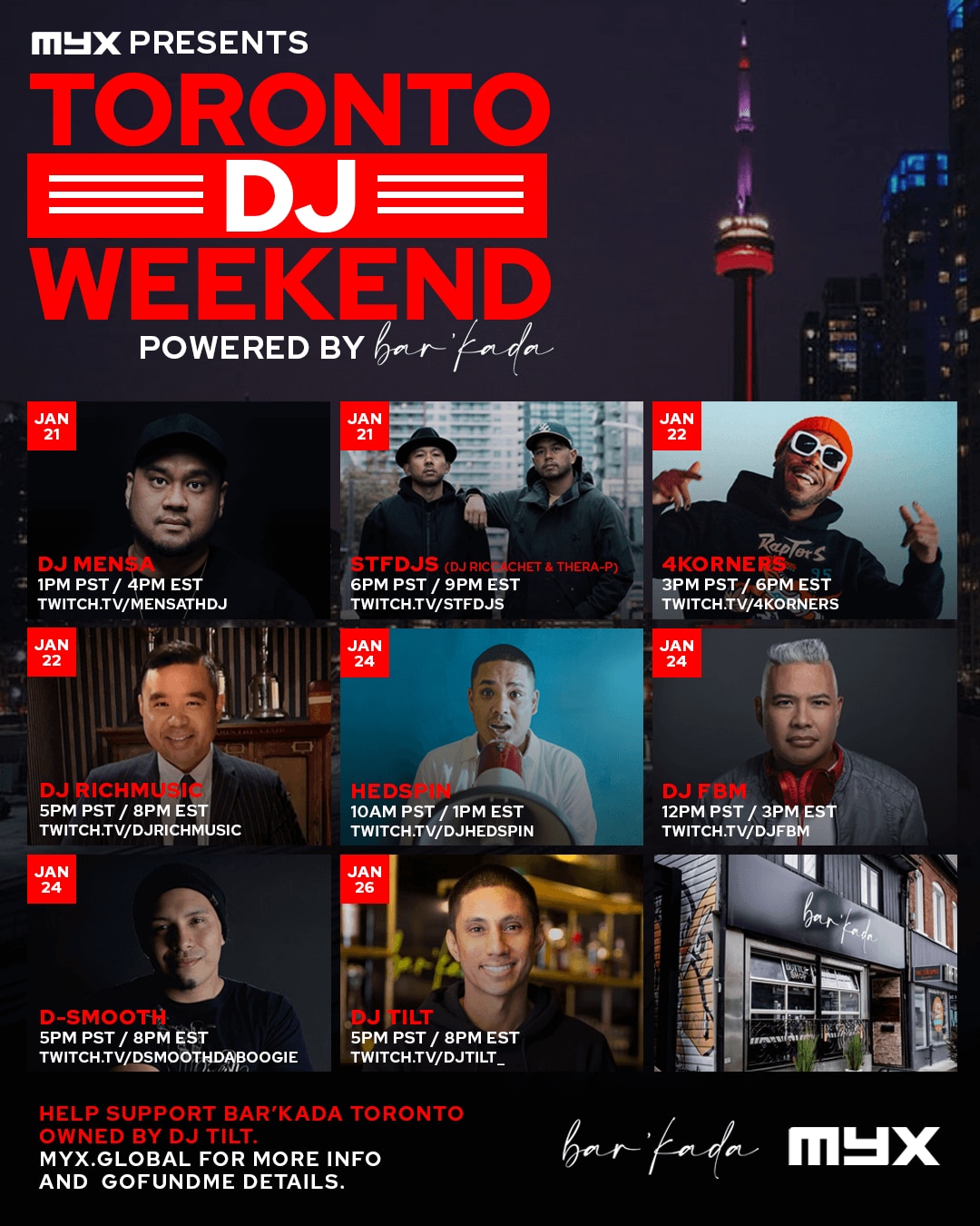 MYX Presents Toronto DJ Weekend Powered by Bar kada DJ Tilt s